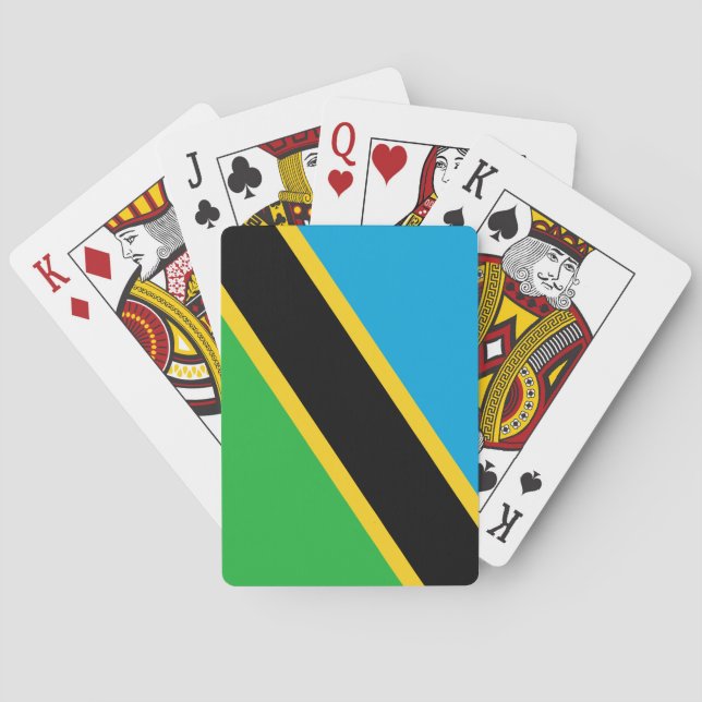 Tanzanian Flag Poker Cards (Back)