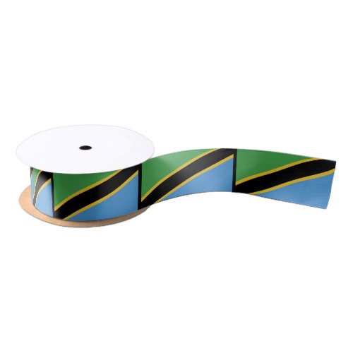 Tanzanian Flag Satin Ribbon