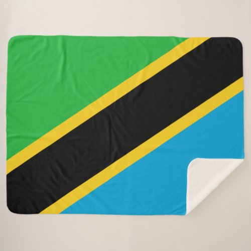 Tanzanian Flag Sherpa Blanket