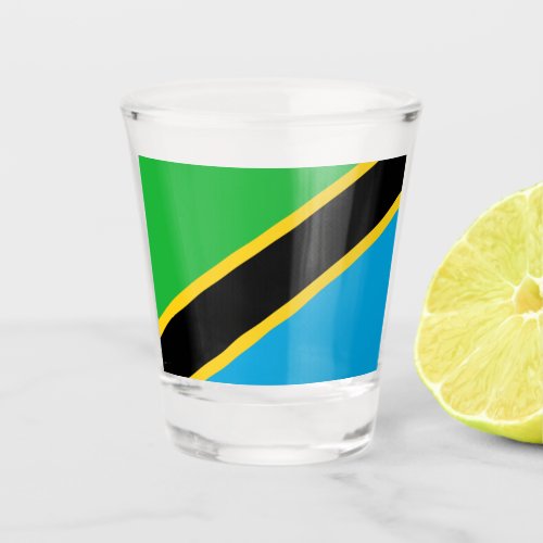 Tanzanian Flag Shot Glass