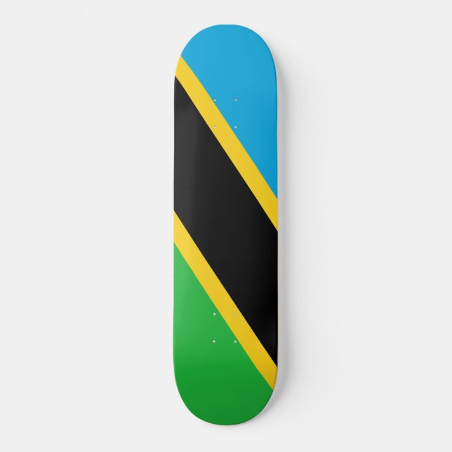 Tanzanian Flag Skateboard (Front)