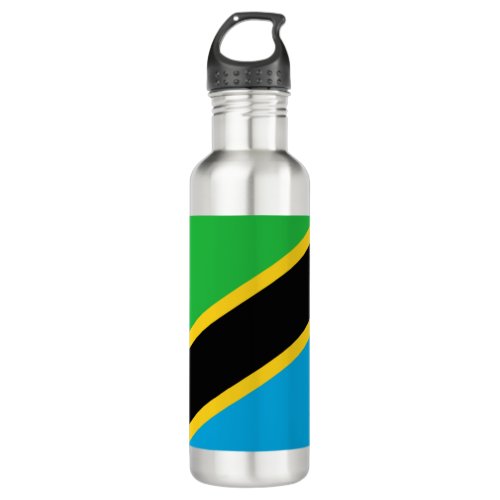 Tanzanian Flag Stainless Steel Water Bottle