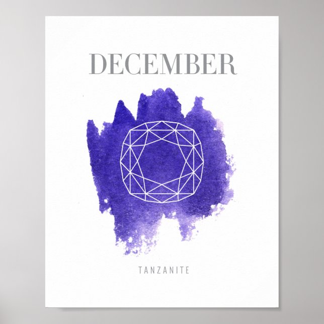 Tanzanite Birthstone December Poster (Front)