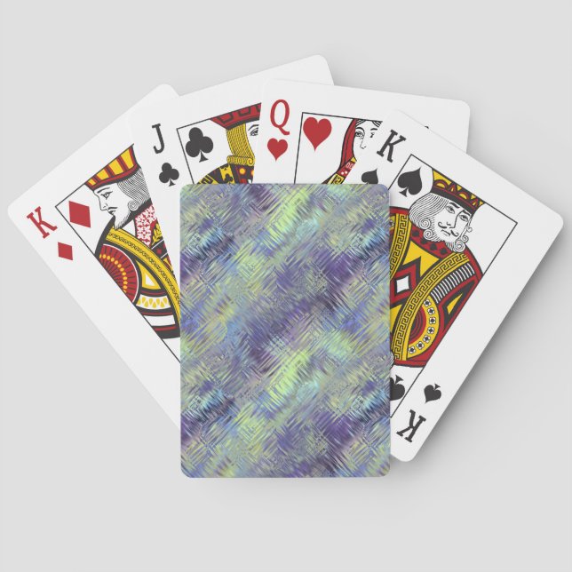Tanzanite Blue Liquid Pattern Poker Cards (Back)