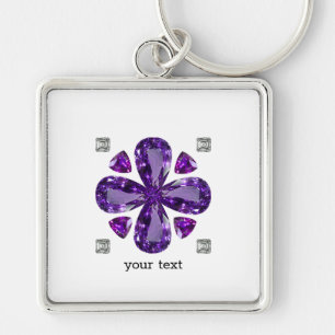 Tanzanite Diamond Art, Purple Keychain