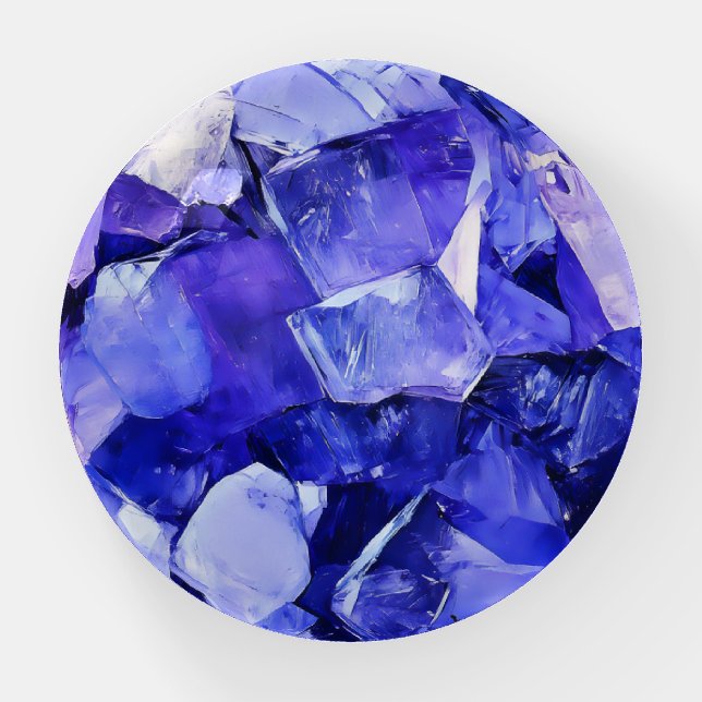 Tanzanite Gem Pattern Paperweight (Front)
