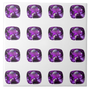 Tanzanite Gemstone Purple Ceramic Tile