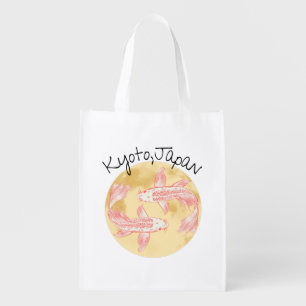 Tao Feng Shui Koi - Golden Earth - Kyoto, Japan Grocery Bag