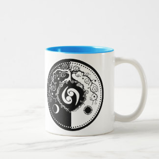 Tao Inspired Tree of Life Design for Cancerian's Two-Tone Coffee Mug