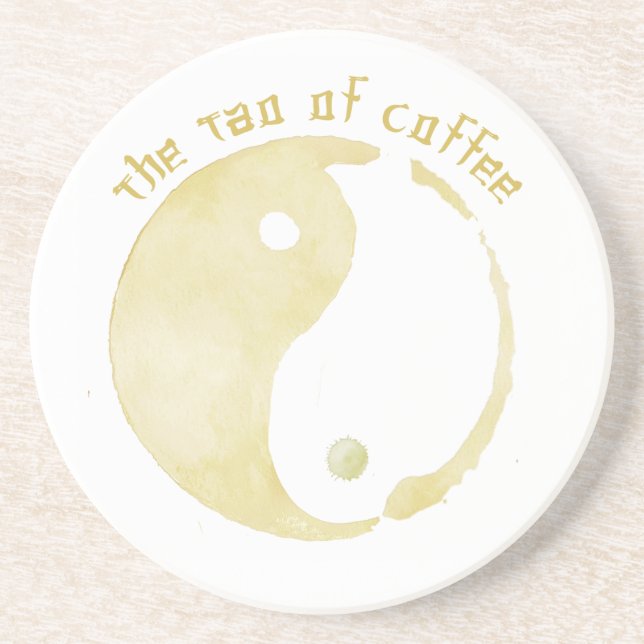 tao of coffee sandstone coaster (Front)