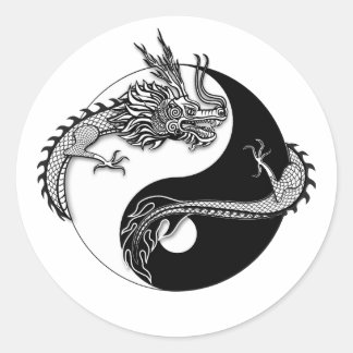 Tao of the Dragon Year Classic Round Sticker
