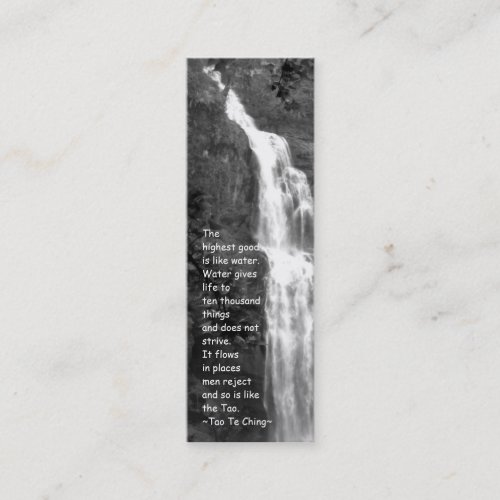 Tao Te Ching Bookmark/Photography Business Card