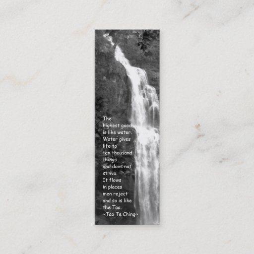 Customizable Tao Te Ching Bookmark/Photography Business Card
