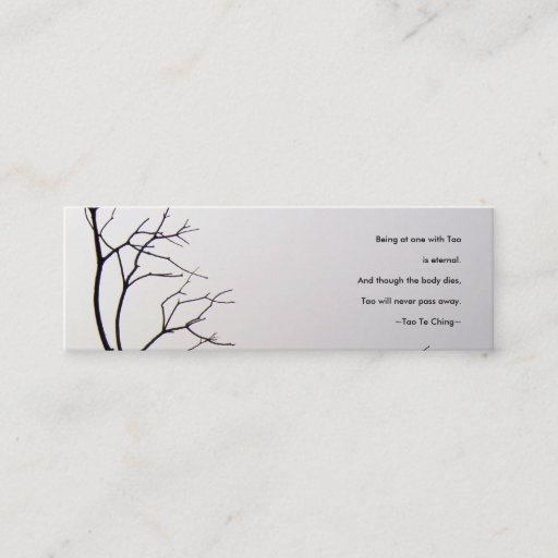 Customizable Tao Te Ching No.1/Bookmark Business Cards