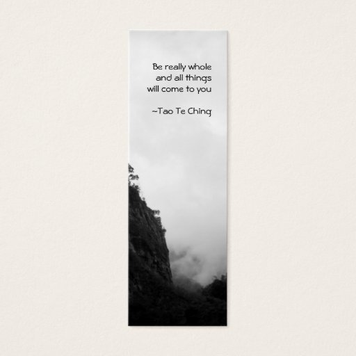 Customizable Tao Te Ching  No.2 Bookmark Business Card Template