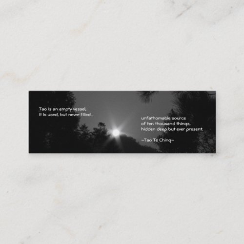 Tao Te Ching No3 Bookmark No3 Mini Business Card