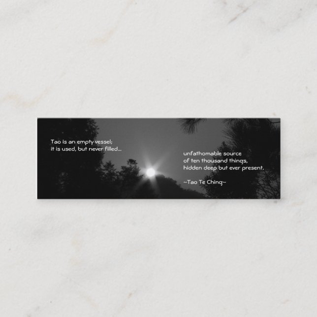 Tao Te Ching No.3/ Bookmark No.3/ Mini Business Card (Front)