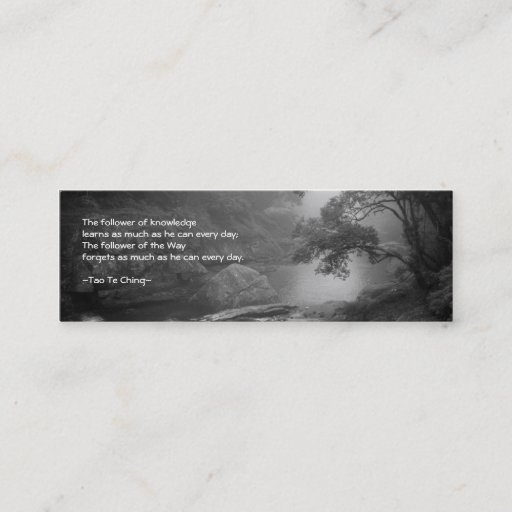 Customizable Tao-Te-Ching No.5/ Bookmark Business Card Templates