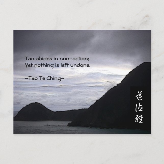 Tao Te Ching No.7 Postcard (Front)