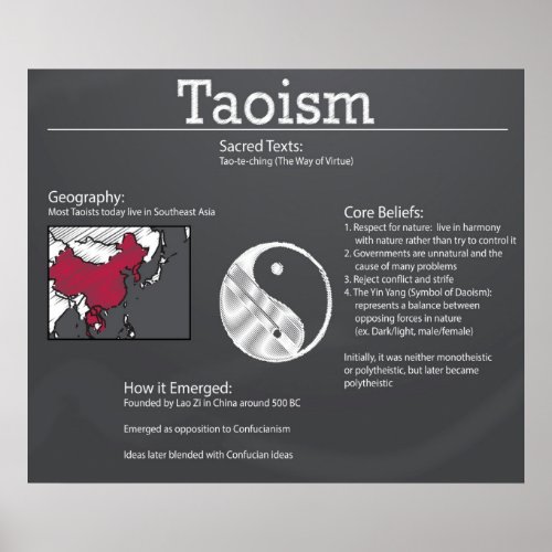 Taoism Chalkboard Poster UPDATED