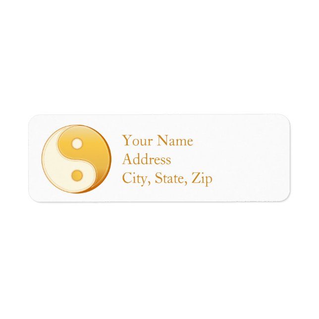 Taoism Symbol  2.25" x 0.75"  Label (Front)