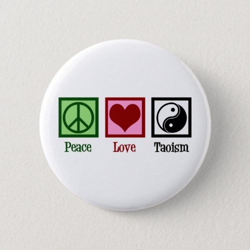Taoist Peace Love Taoism Yin Yang Button