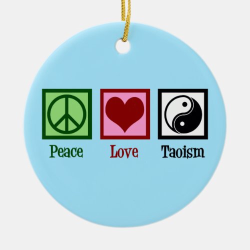 Taoist Peace Love Taoism Yin Yang Ceramic Ornament