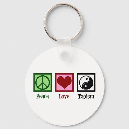 Taoist Peace Love Taoism Yin Yang Keychain