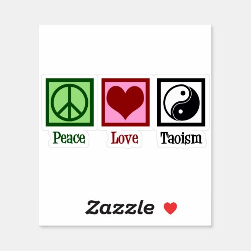 Taoist Peace Love Taoism Yin Yang Sticker