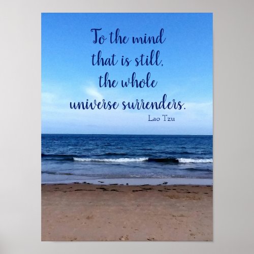 Taoist Quote Beach Photograph Poster