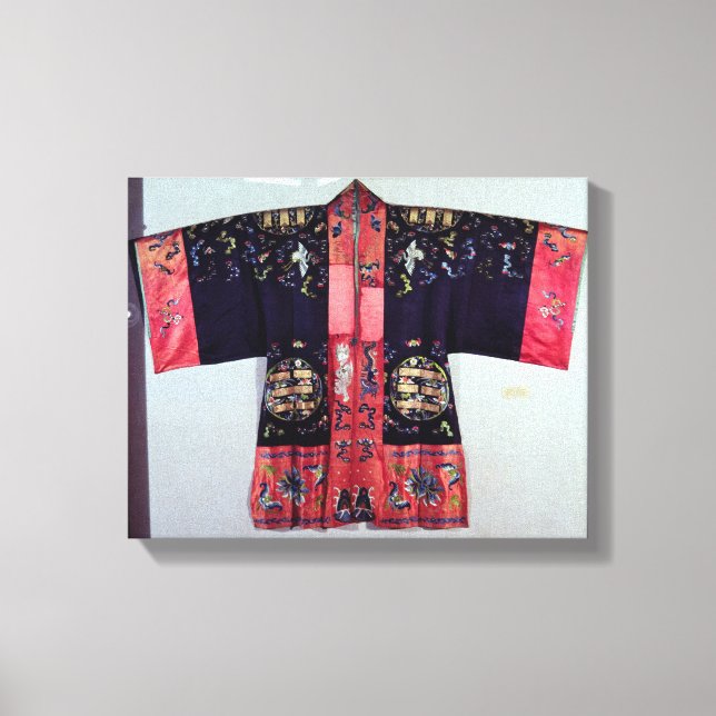 Taoist Robe With Tai Chi Yin and Yang Canvas Print (Front)