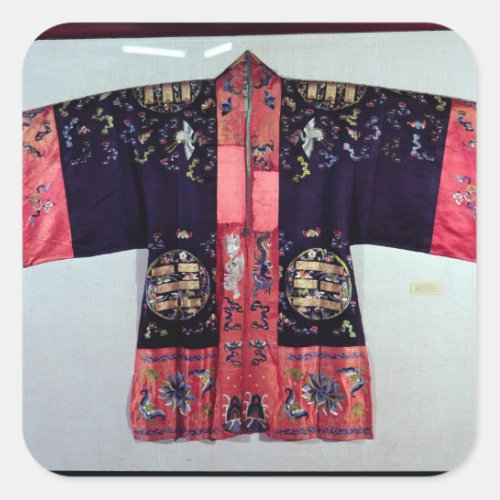 Taoist Robe With Tai Chi Yin and Yang Square Sticker