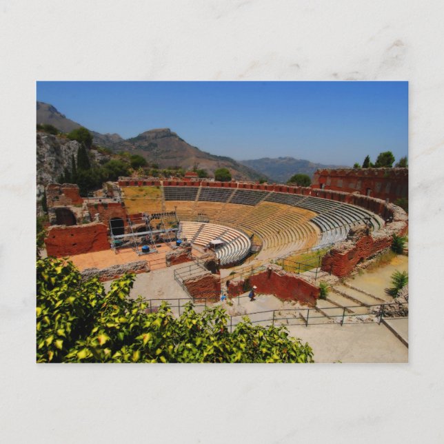 Taormina amphitheater 1 postcard (Front)