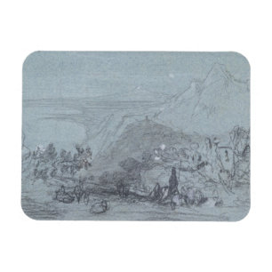 Taormina, from 'Views of Sicily' (chalk & gouache Magnet