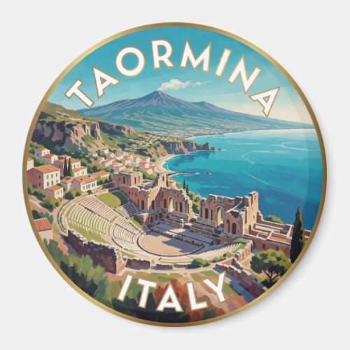 Taormina Italy Ionian Coast Scene 🌊 Magnet