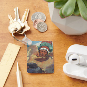 Taos Indian Holding a Water Jug by Blumenschein Keychain