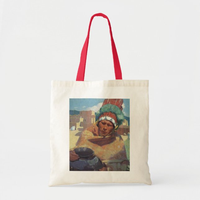 Taos Indian Holding a Water Jug by Blumenschein Tote Bag (Front)