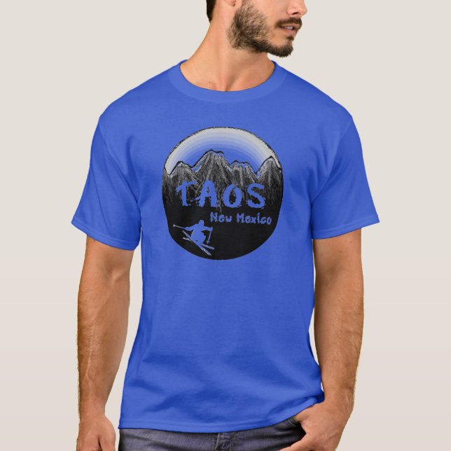 Taos New Mexico artistic skier T-Shirt (Front)