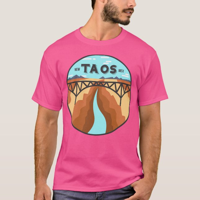 Taos New Mexico - Day Baseball  Sleeve T-Shirt (Front)