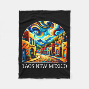 Taos New Mexico - Expressionism Art - Fleece Blanket