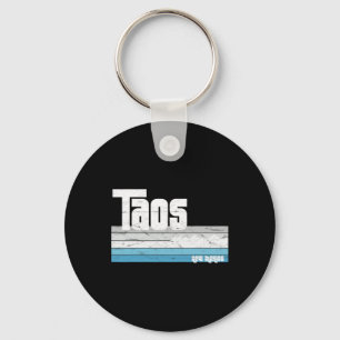 Taos New Mexico Nm Retro Vintage Skiing Hiking Mou Keychain