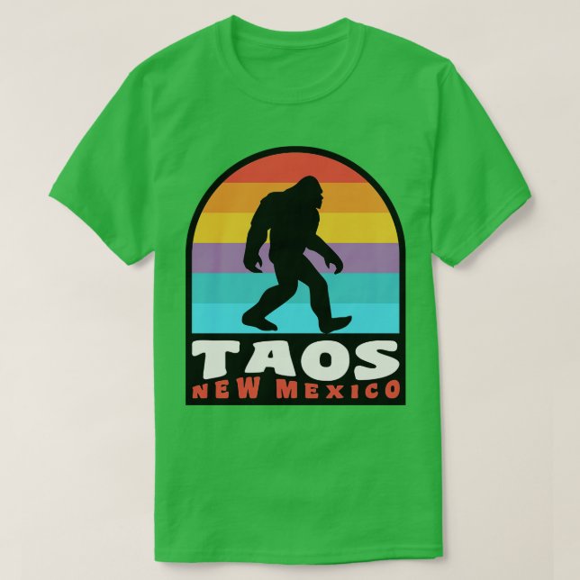 Taos New Mexico Retro Sunset T-Shirt (Design Front)