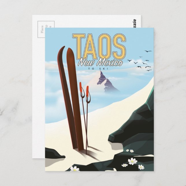 Taos New Mexico ski poster Postcard (Front/Back)