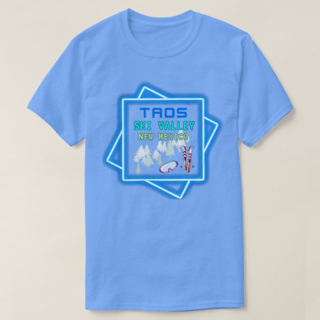 Taos New Mexico USA Gift Ideas For The Ski Enthusi T-Shirt (Design Front)