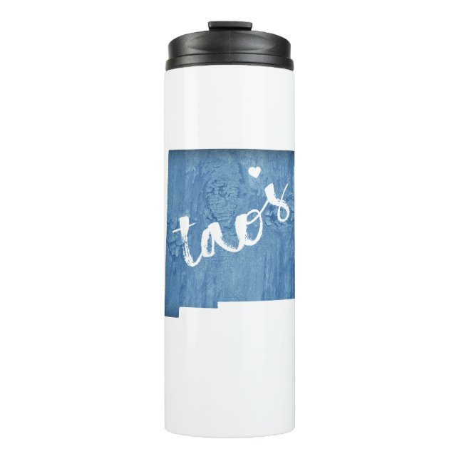 Taos New Mexico Wood Grain Thermal Tumbler (Front)