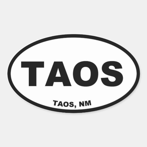 Taos Oval Sticker