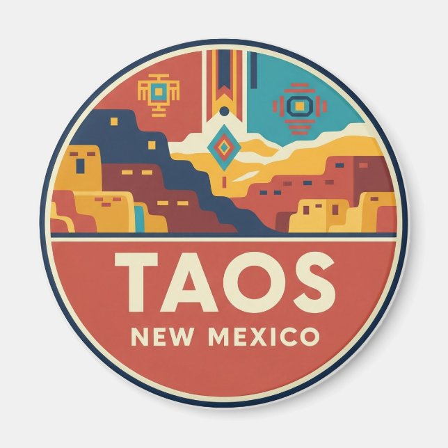Taos Pueblo New Mexico Magnet (Front)