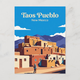 Taos Pueblo USA Postcard