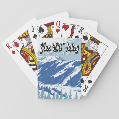Taos Ski Valley Ski Area Winter New Mexico Vintage Poker Cards