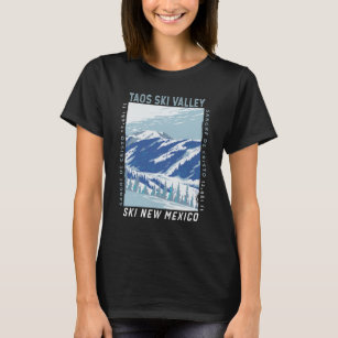 Taos Ski Valley Ski Area Winter New Mexico Vintage T-Shirt